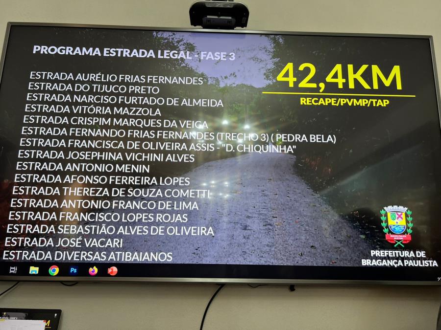 Estrada Legal - Maior programa de melhorias nas estradas rurais chega à 3ª fase em Bragança Paulista
