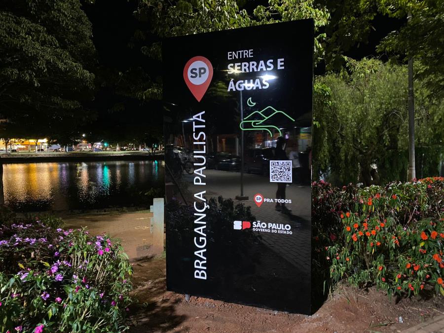 Bragança Paulista recebe totem do Programa de Sinalização Turística do Estado de São Paulo