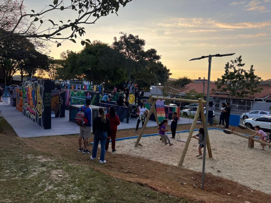 Revitalização da Praça do Objetivo traz área de esporte e lazer com primeiro circuito de parkour de Bragança Paulista
