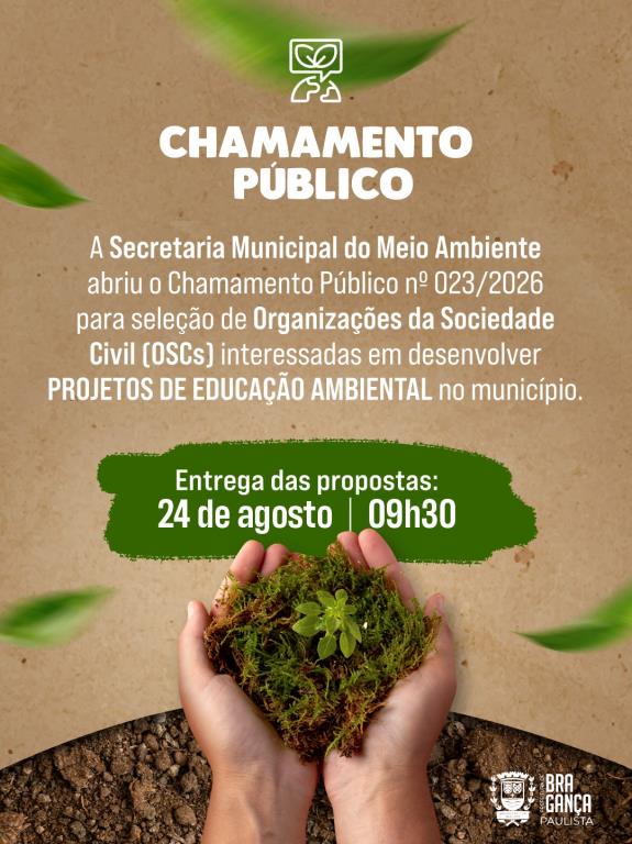Secretaria do Meio Ambiente abre chamamento público para projetos de educação ambiental e proteção da fauna e da flora