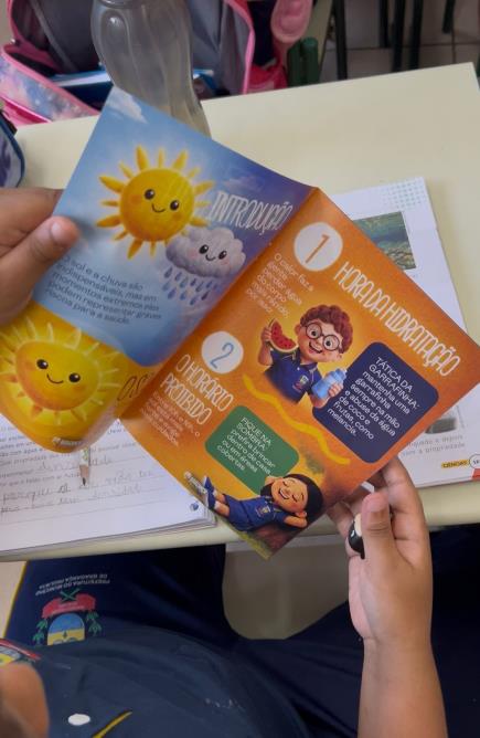 Cartilha ilustrada orienta alunos sobre o clima