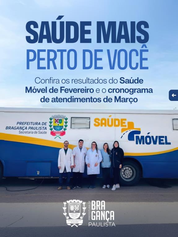 Confira o cronograma da Saúde Móvel para o mês de março