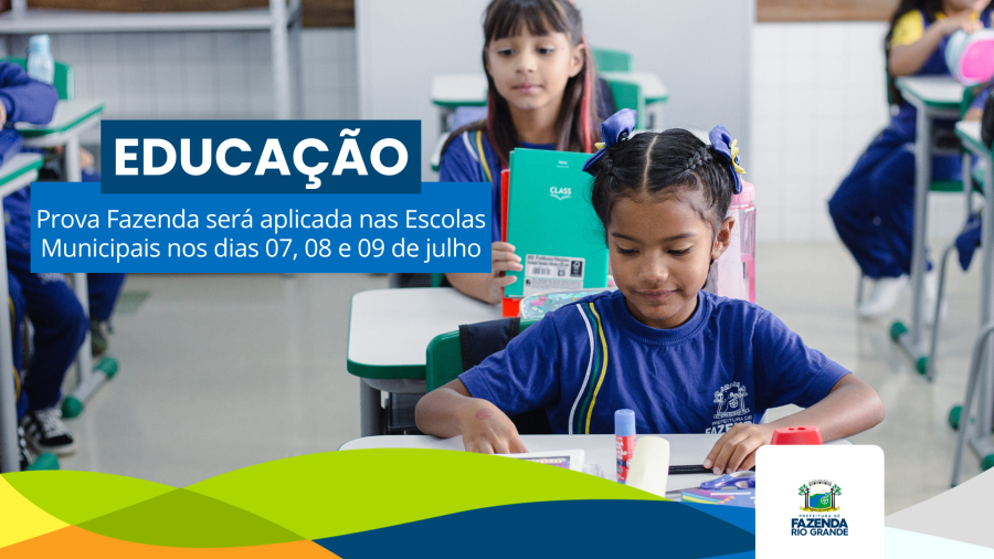 Prova Fazenda será aplicada para mais de 6.500 alunos da Rede Municipal de Ensino