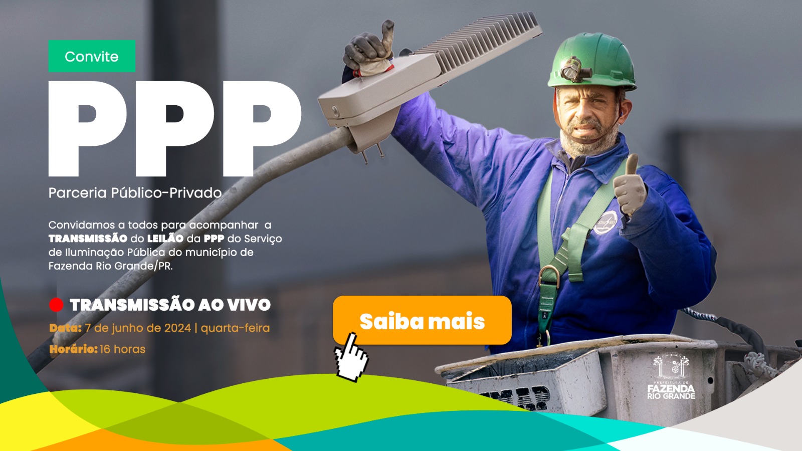 Prefeitura convida a todos a acompanharem o leilão referente à PPP da Iluminação Pública
