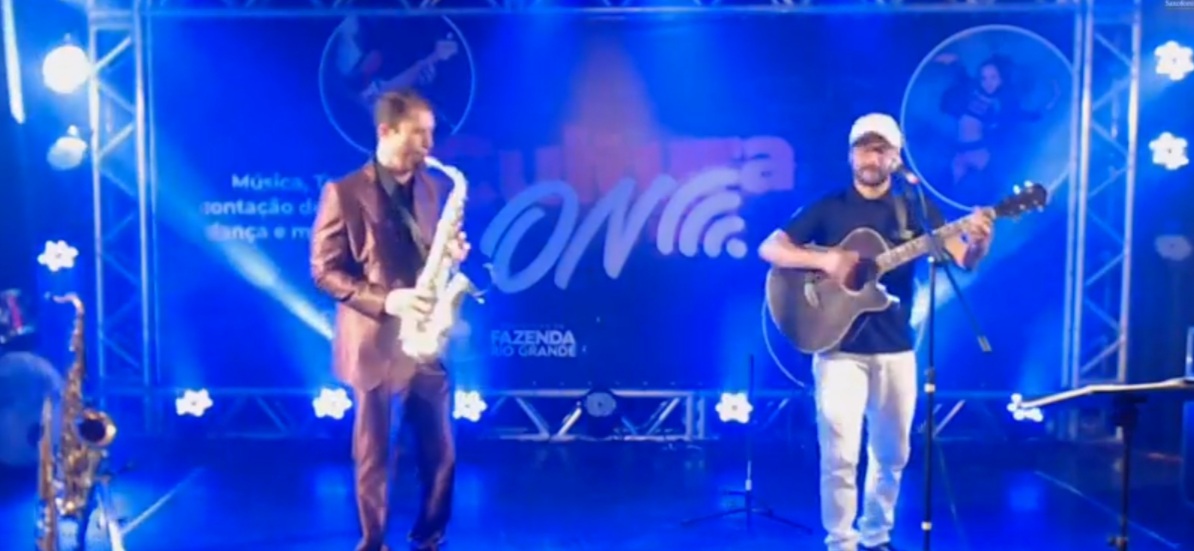 Saxofonista Robson Sarábia e Beto Rizzardi Music participaram do Cultura On
