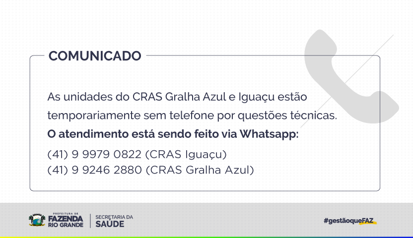 WhastApp CRAS