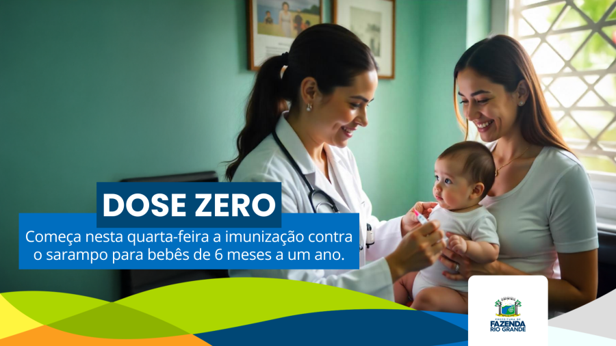 Fazenda Rio Grande inicia aplicação da "Dose Zero" contra o sarampo em bebês a partir de 6 meses