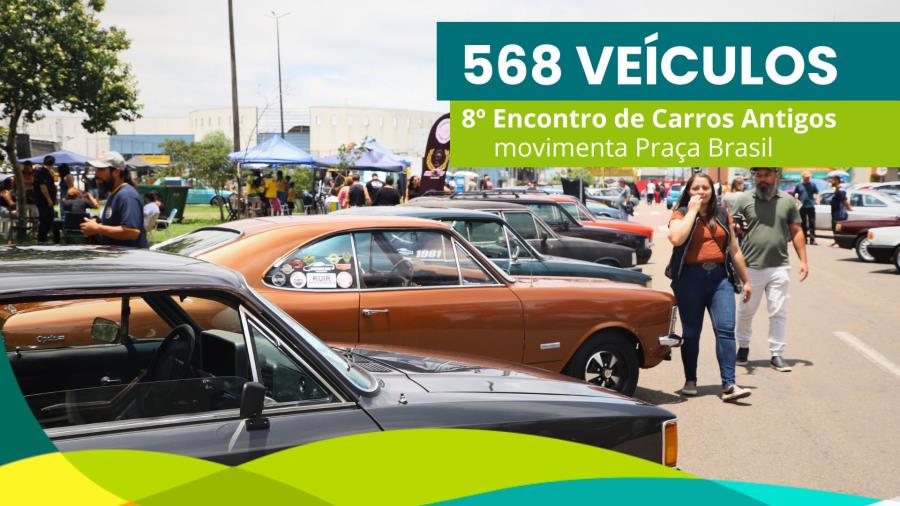 Encontro de Carros Antigos reúne mais de 500 veículos na Praça Brasil