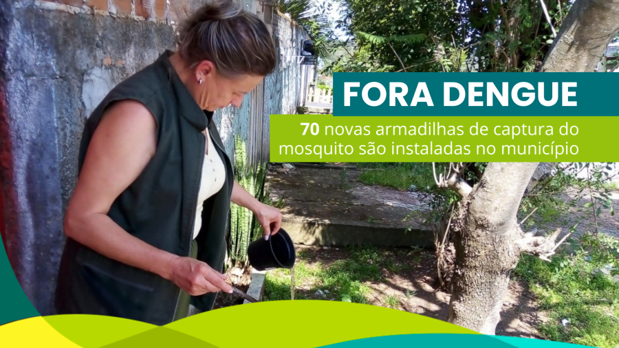Combate à Dengue: 70 novas armadilhas de captura do Aedes Aegypti são instaladas no município