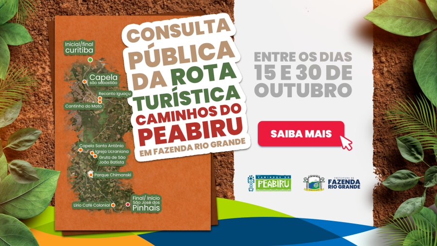 Participe da Consulta Pública sobre a Rota Turística Caminhos do Peabiru