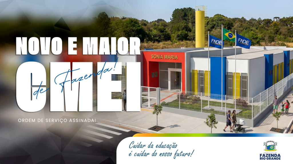 Maior CMEI de Fazenda Rio Grande tem Ordem de Serviço assinada
