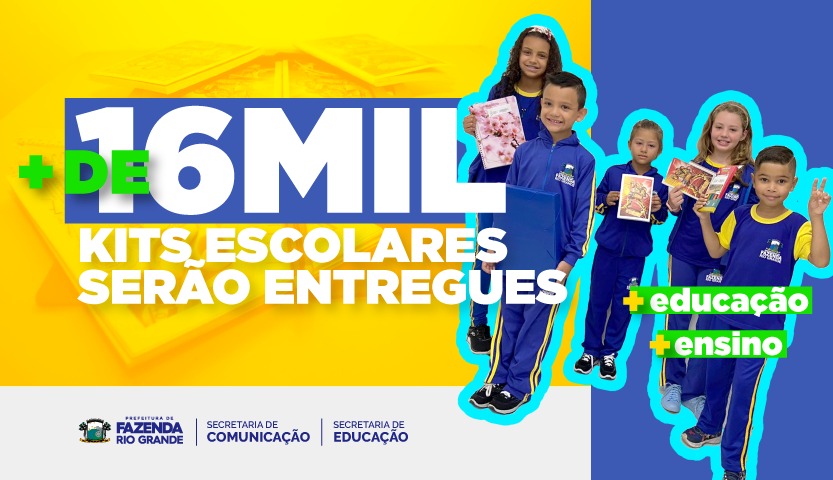 Prefeitura vai entregar mais de 16 mil kits escolares para alunos da rede municipal