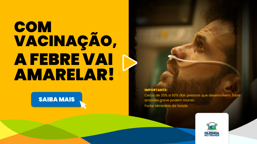 Secretaria de Saúde alerta sobre a febre amarela e convoca a população para a vacinação