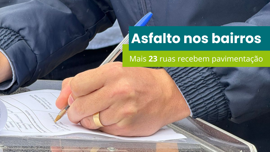Prefeitura assina ordem de serviço para pavimentação de mais 23 ruas