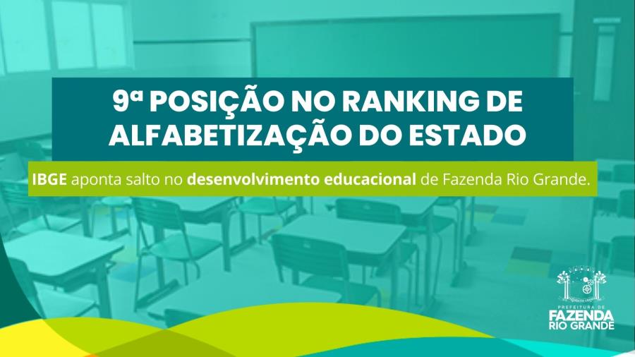 Fazenda Rio Grande se destaca na redução do analfabetismo
