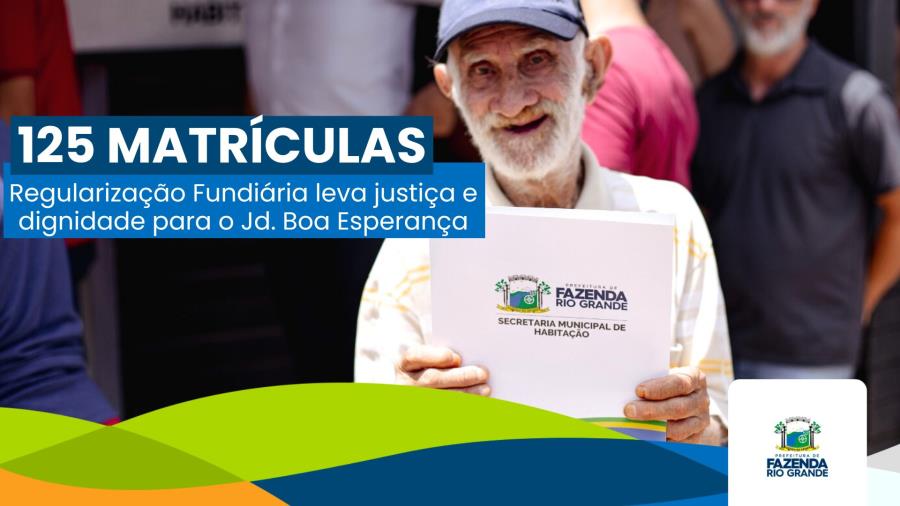 125 famílias do Boa Esperança recebem a matrícula de seus imóveis