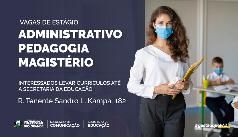 Vagas em aberto para estágio