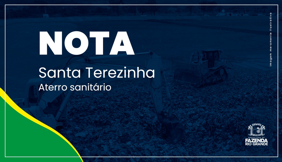 Nota oficial - Aterro Sanitário
