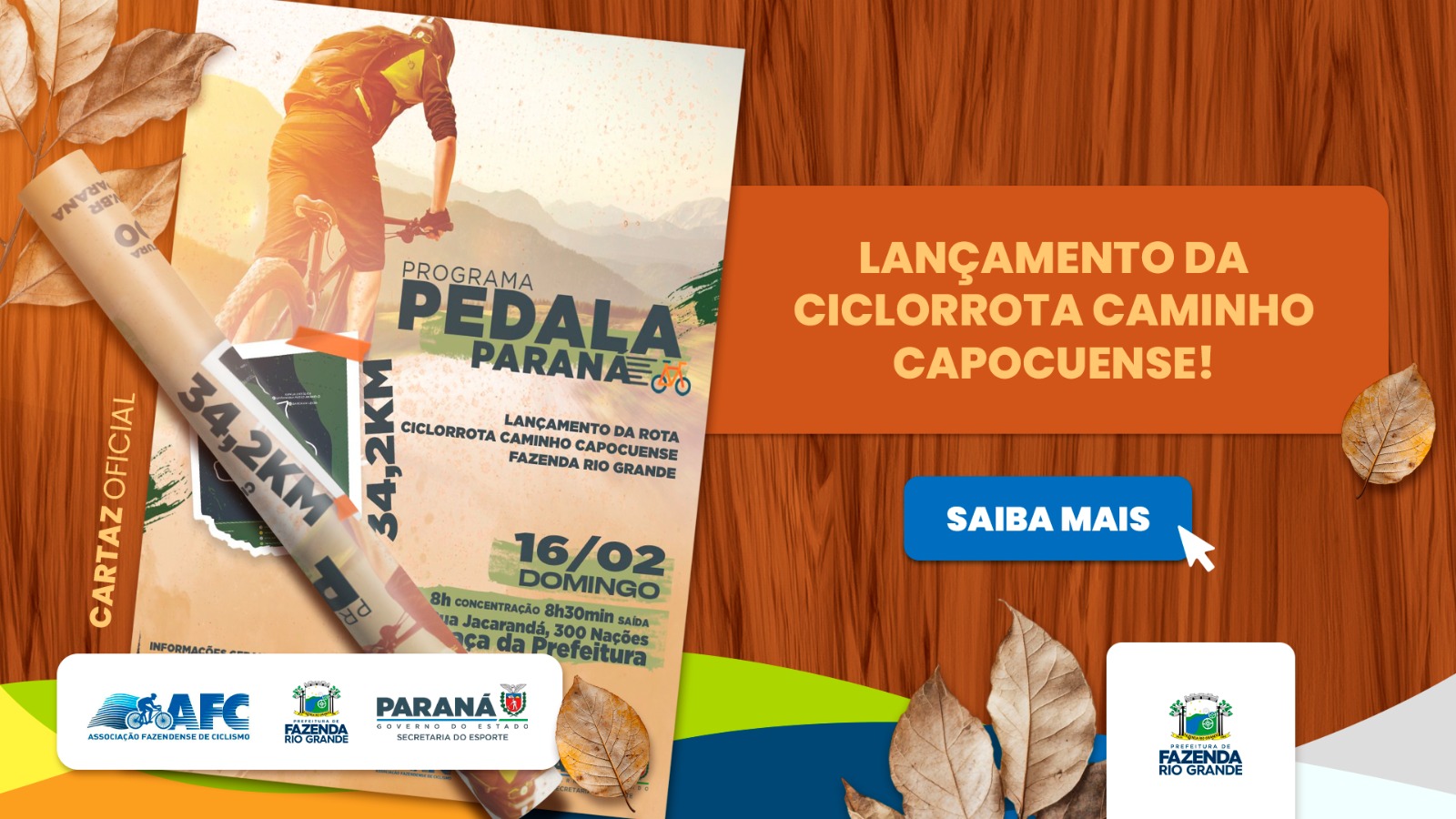 Grande pedalada lançará a Ciclorrota Caminho Capocuense