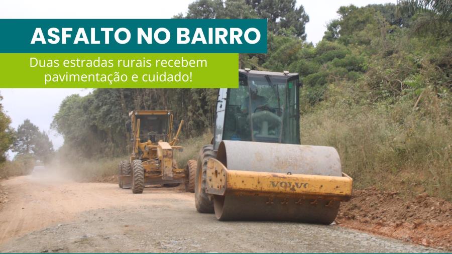 Avenida Nossa Senhora de Aparecida e estrada do Passo Amarelo recebem asfalto