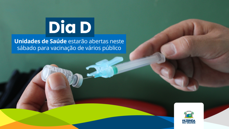Dia D de Vacinação será neste sábado, 10 de maio, em Fazenda Rio Grande