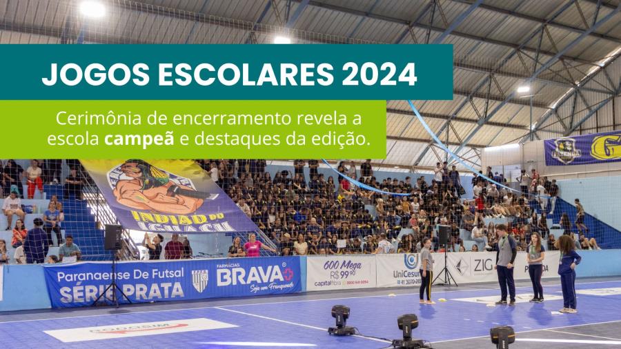 Premiação dos Jogos Escolares 2024 lota o Ginásio Gurizão