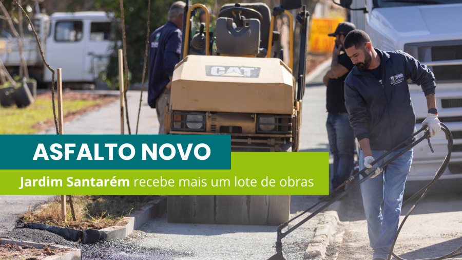 Jardim Santarém recebe mais um lote de obras asfálticas em 9 ruas