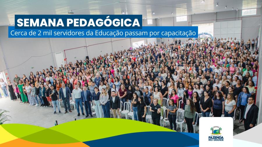 Semana Pedagógica capacita 2 mil funcionários da Educação, em Fazenda Rio Grande