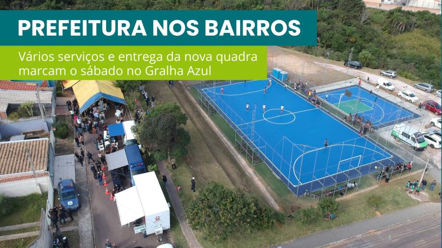 Com muitos serviços e entrega da quadra poliesportiva, Prefeitura nos Bairros marca o sábado do Jardim Palmeira
