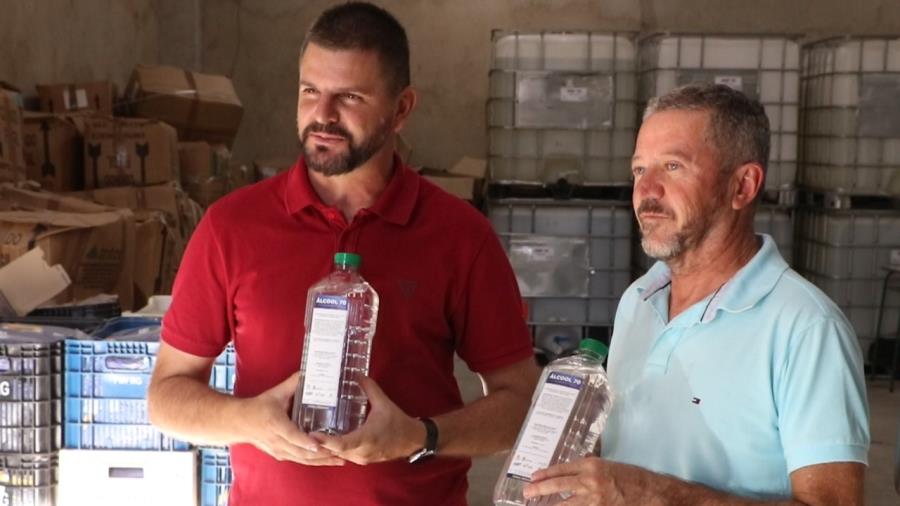 Prefeitura de Fazenda Rio Grande recebe 340 litros de álcool hidratado para a área da Saúde