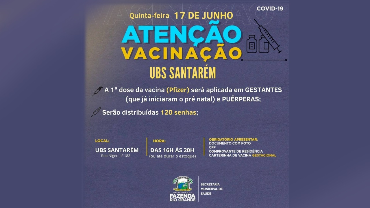 Calendário de Vacinações - UBS Santarém
