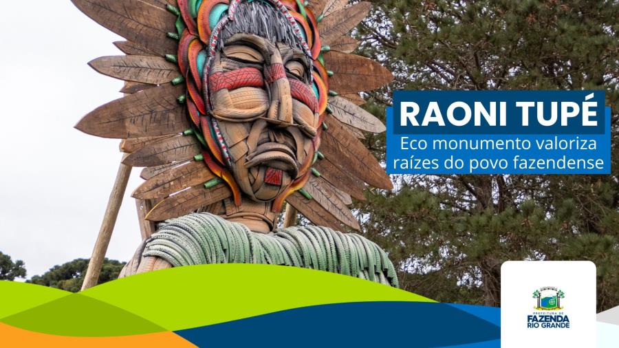 Eco Monumento Raoni-Tupé é inaugurado no Parque Verde