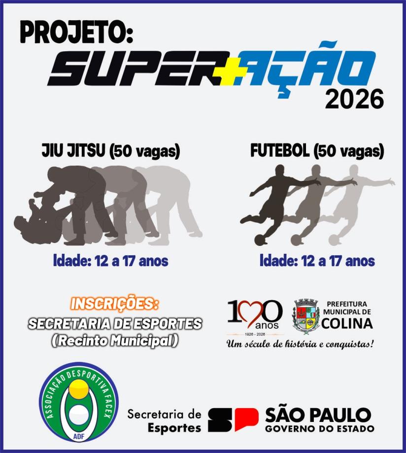 Projeto Super+Ação abre 100 vagas para jovens em Colina