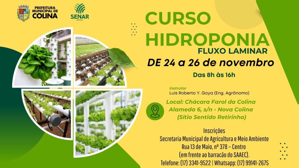 Cultivo Inteligente: Colina Recebe Curso de Hidroponia – Fluxo Laminar