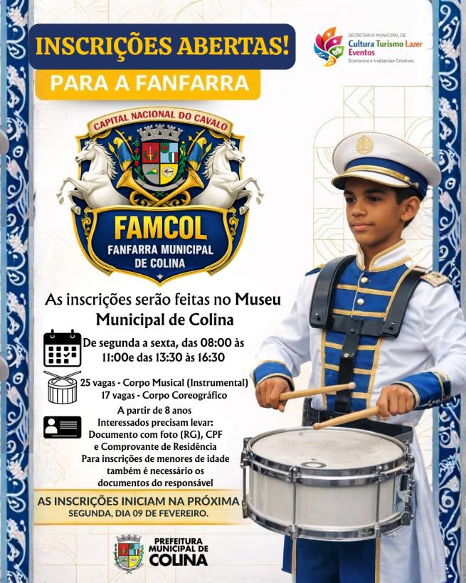 Inscrições para a FAMCOL começam na segunda-feira