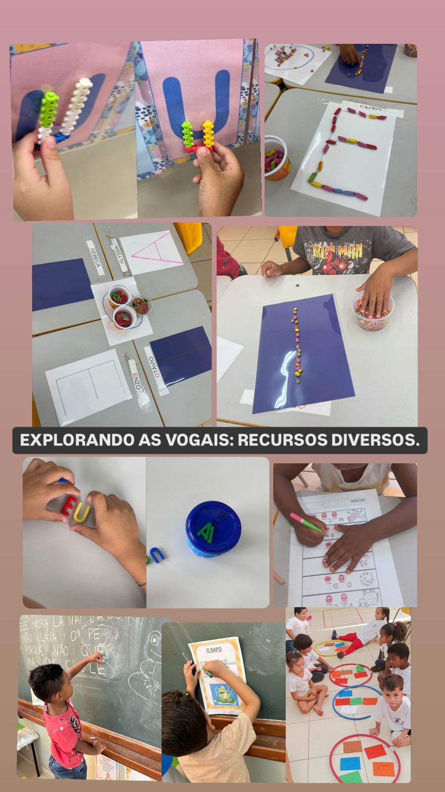 Educação Infantil de Colina trabalha o aprendizado das vogais com criatividade e propósito pedagógico