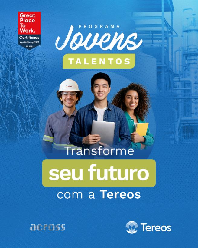 Tereos abre vagas do Programa Jovens Talentos em Colina e outras cidades