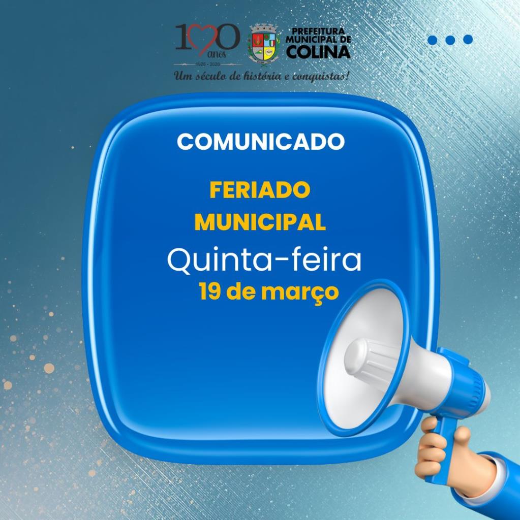 Colina celebra Dia de São José com feriado municipal no dia 19 de março