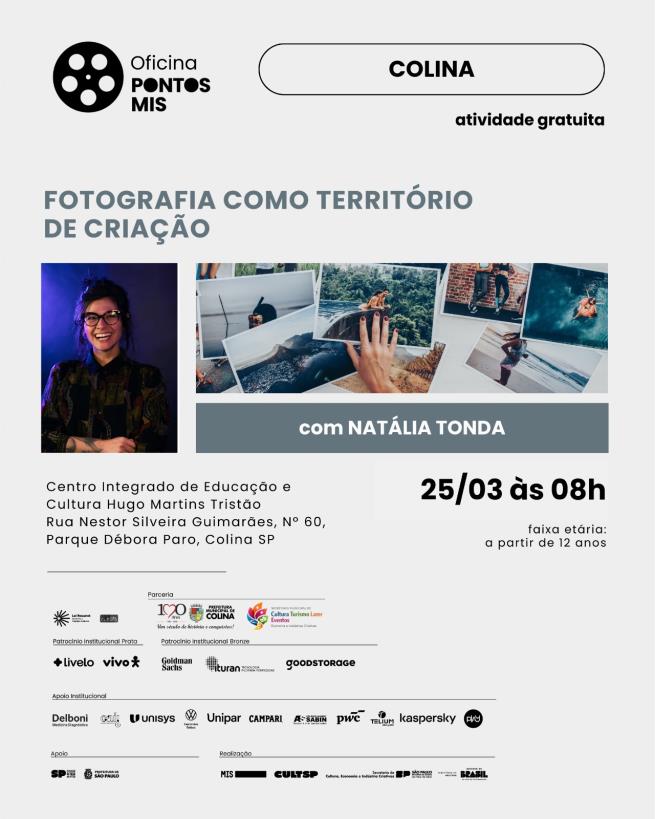 Fotografia como expressão: Colina recebe oficina criativa para jovens e adultos