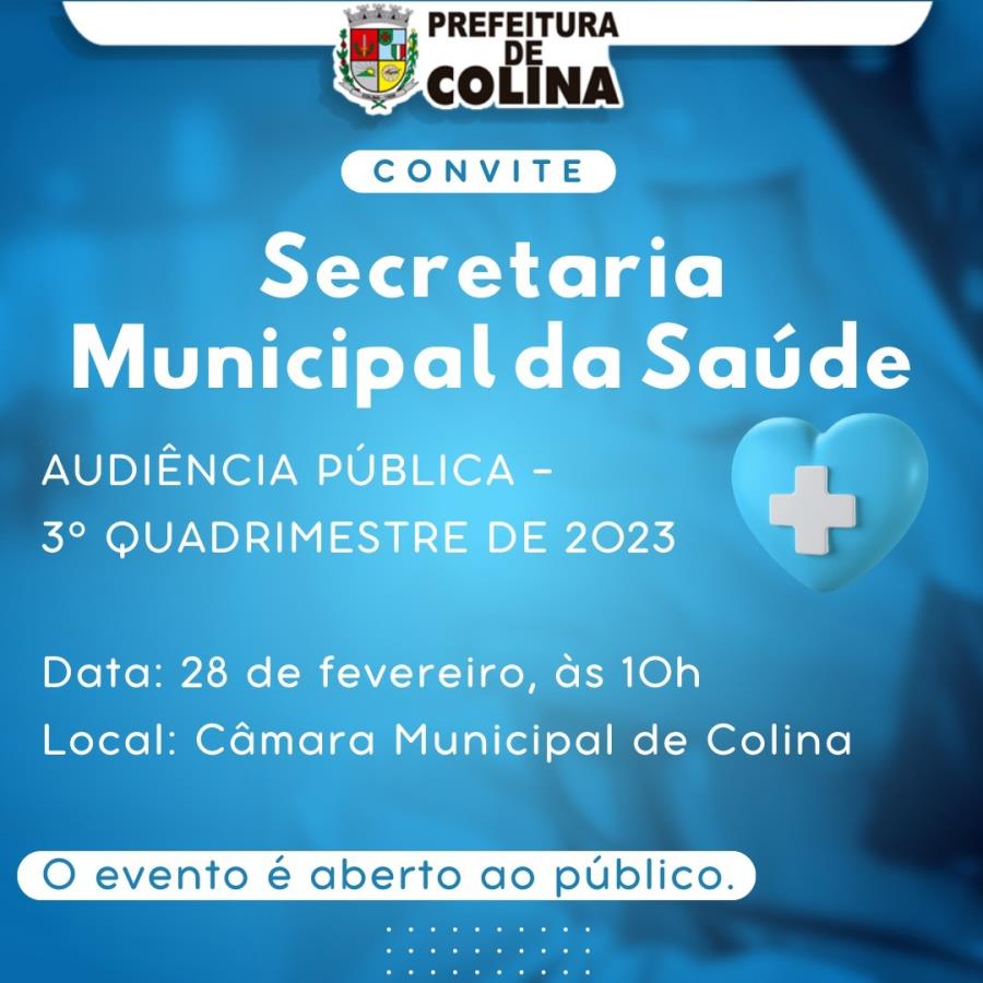 Audiência Pública na Câmara discutirá prestação de contas da Saúde