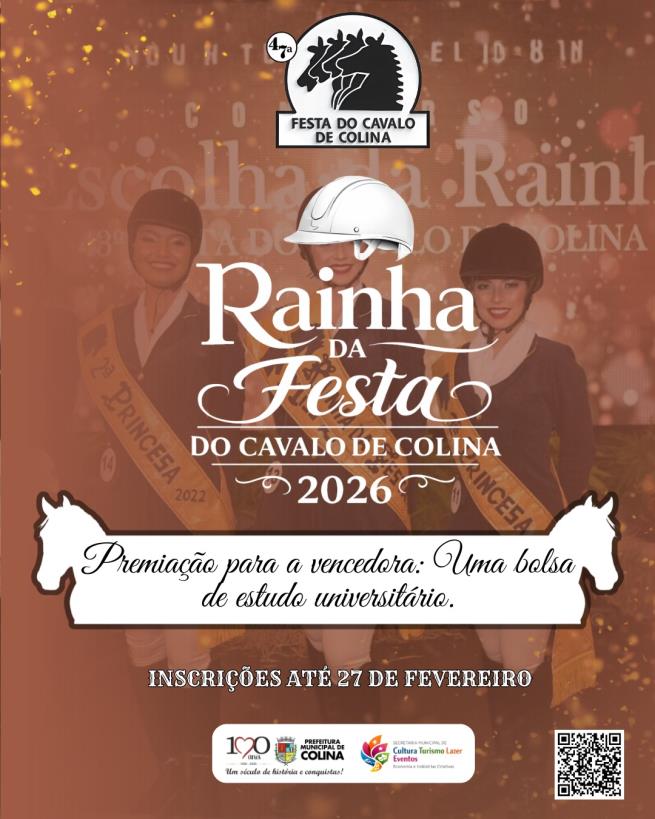 Últimos dias para se inscrever no Concurso da Rainha da 47ª Festa do Cavalo