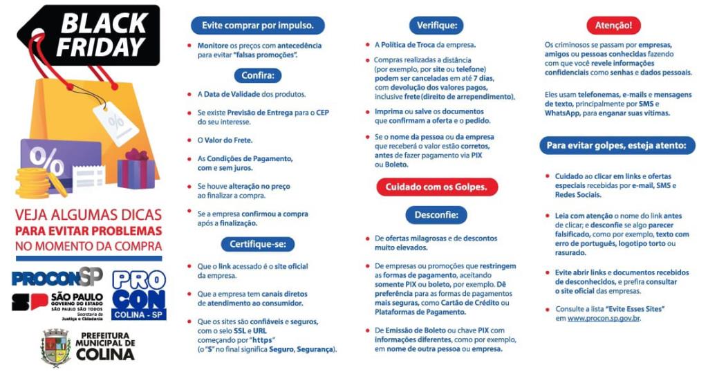 Procon-Colina reforça ações de orientação para compras na Black Friday