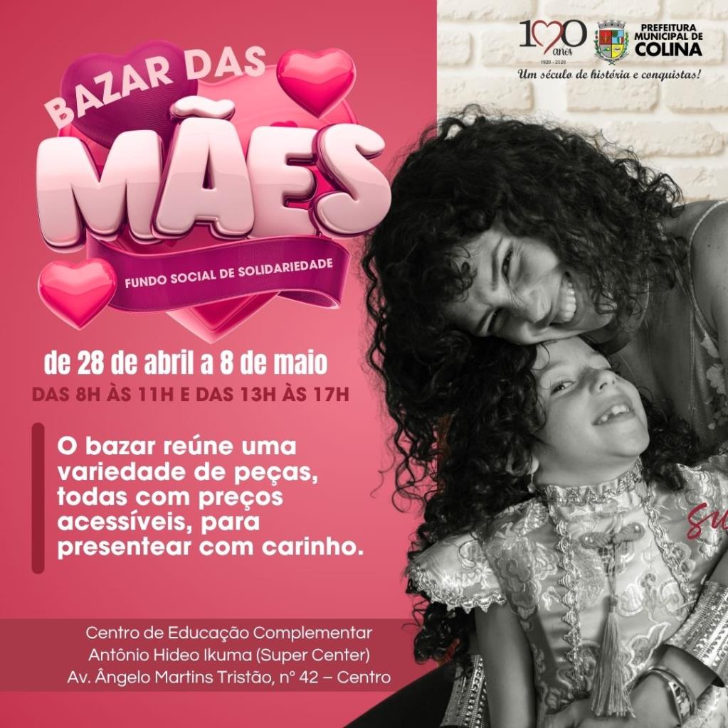 Fundo Social promove Bazar Especial de Dia das Mães em Colina
