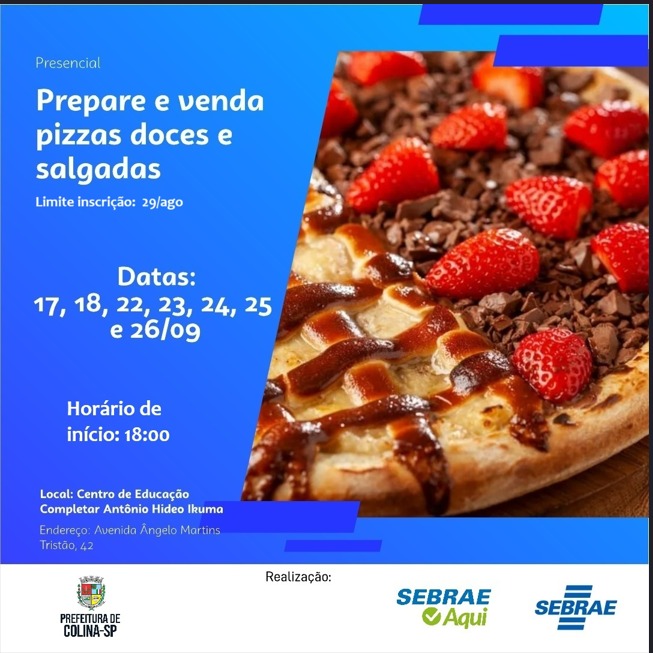 Curso Gratuito de Pizzas Doces e Salgadas Abrirá Inscrições em Breve