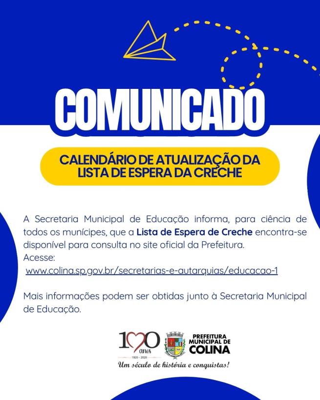 Lista de Espera de Creche, Divulgação Oficial
