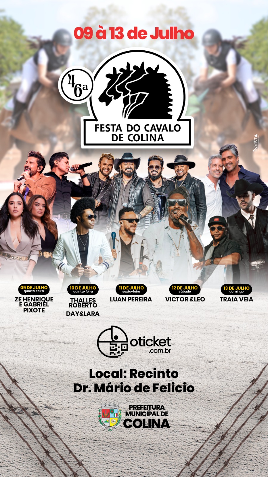É hora de viver a emoção da 46ª Festa do Cavalo de Colina