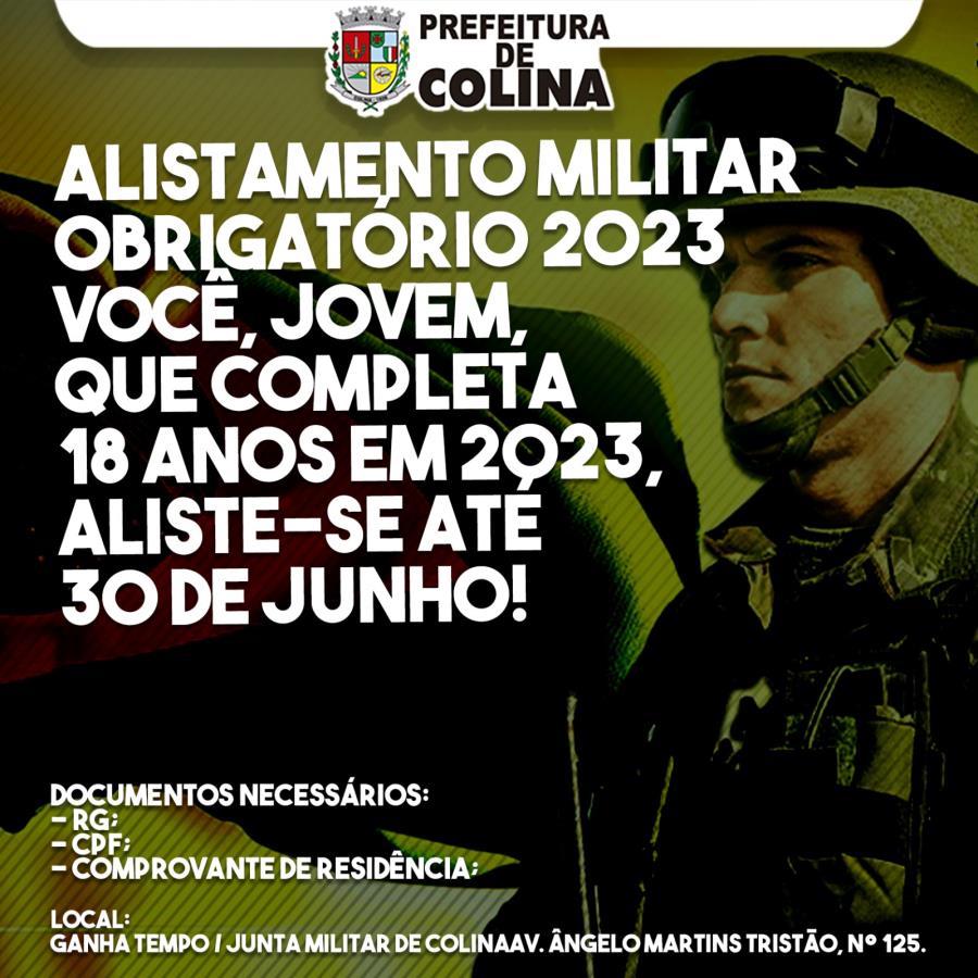 Junta Militar realiza o Alistamento de jovens colinenses até 30 de junho