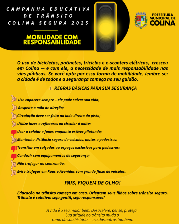 Campanha Educativa de Trânsito - Colina Segura 2025