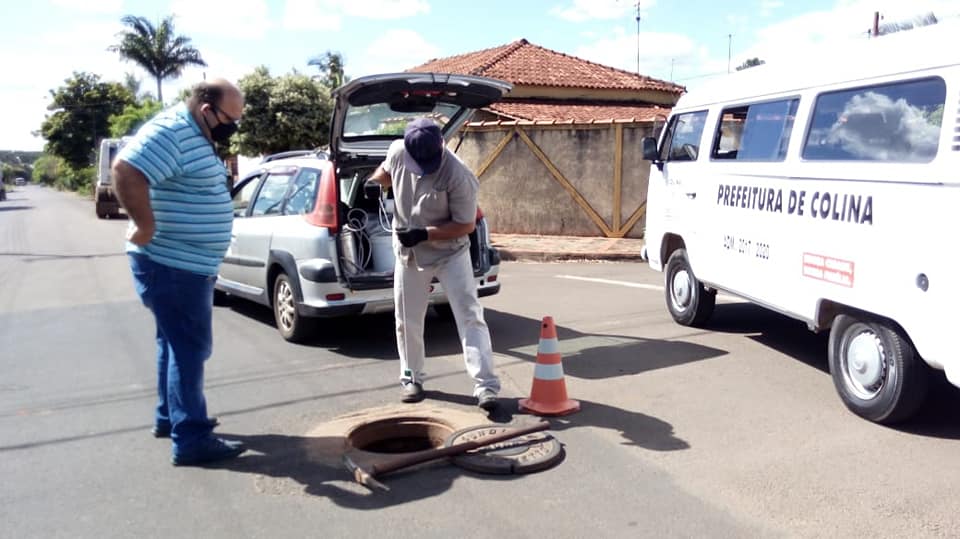 Prefeitura de Colina realiza serviço de desratização da rede de esgoto urbana