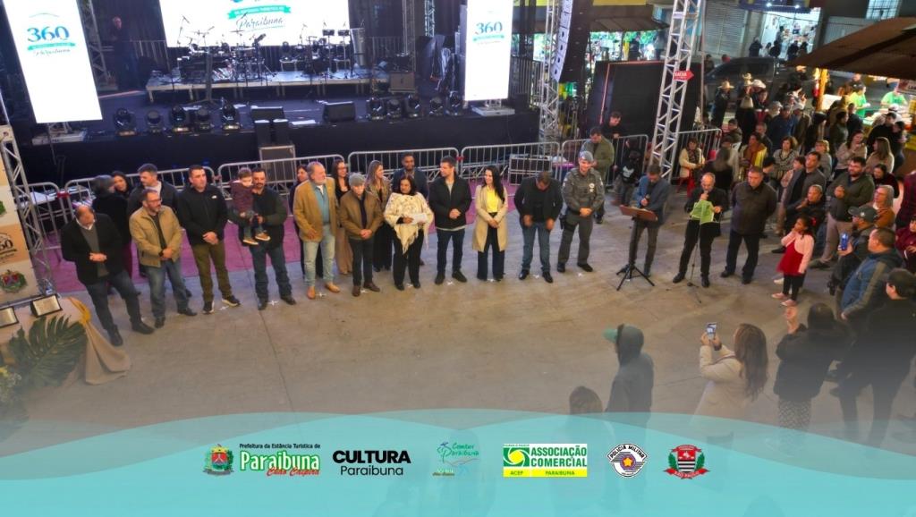 Abertura da FEITUR 2026 celebra os 360 anos de Paraibuna com homenagens especiais